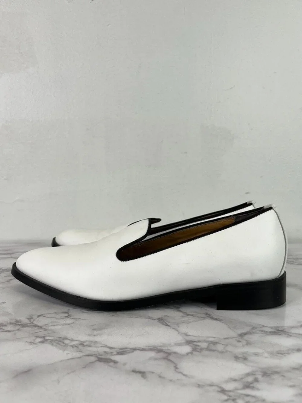 Everlane Women's The Modern Smoking White Loafer sz 9.5